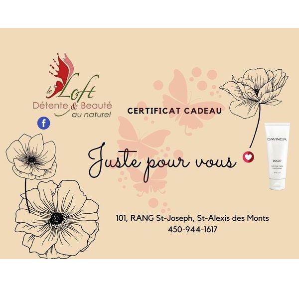 Certificat Cadeau PROMO DOLCE