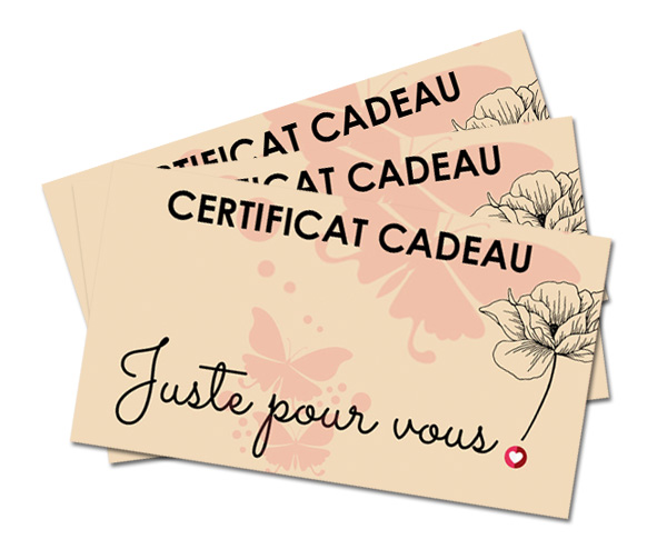 Certificat-cadeau massage facial soins du corps